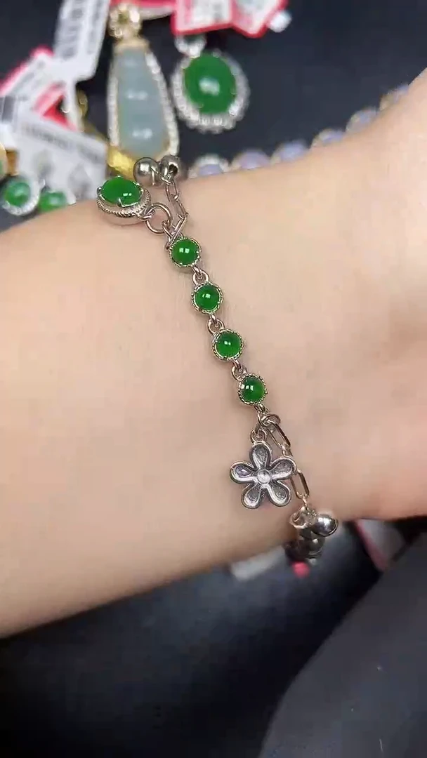 银S925镶嵌戒指翡翠3140