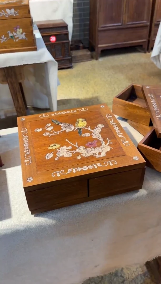 木旋转 收纳 盒  30/30/11高