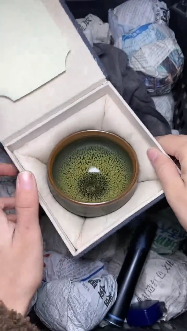 【闪购商品】茶盏绿鹧鸪 将军 盏三疯建盏茶器