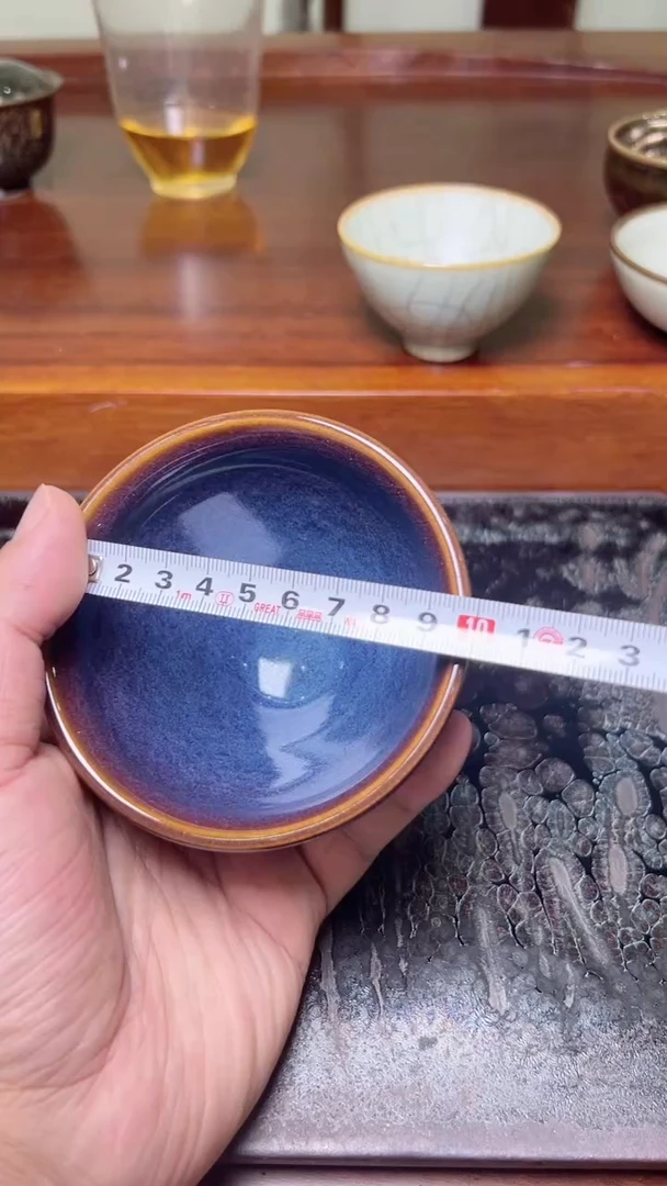 茶盏建盏主人杯 回蓝束口