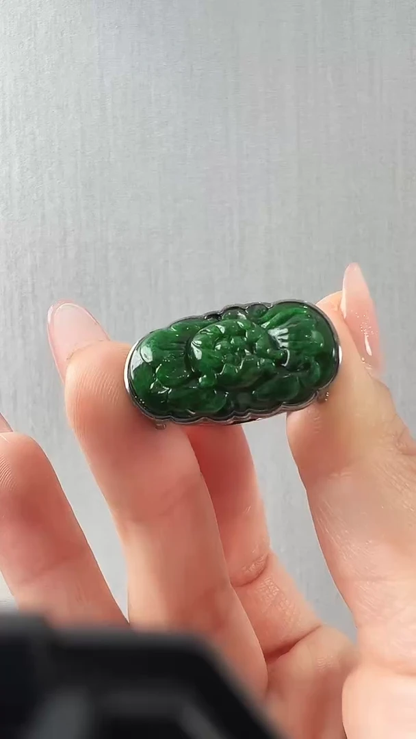 颈饰未镶嵌翡翠戒指