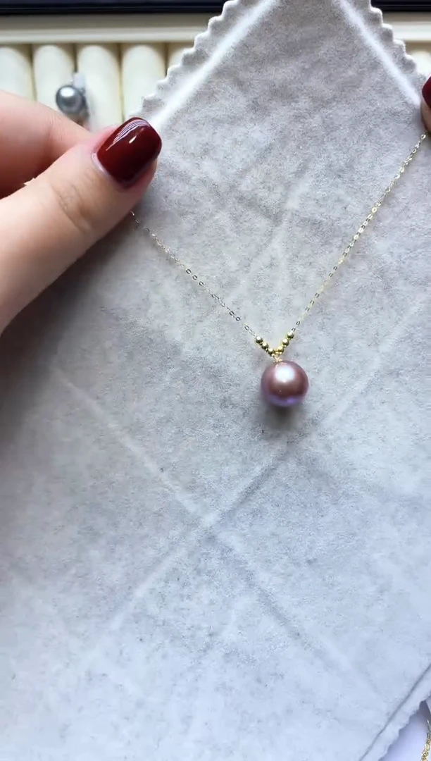 【闪购商品】淡水珍珠颈饰18K金镶嵌吊坠
