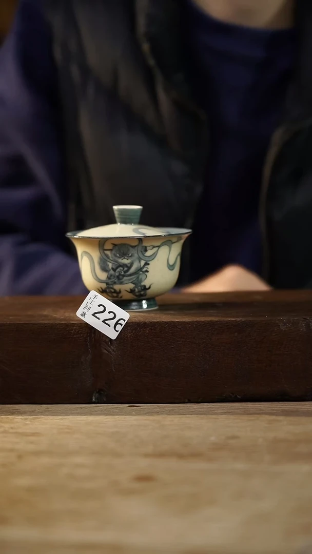 瓷片福利设计师款/功夫熊猫盖碗