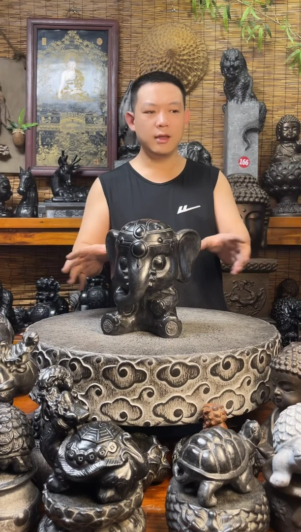 石材25大象天然青石雕刻