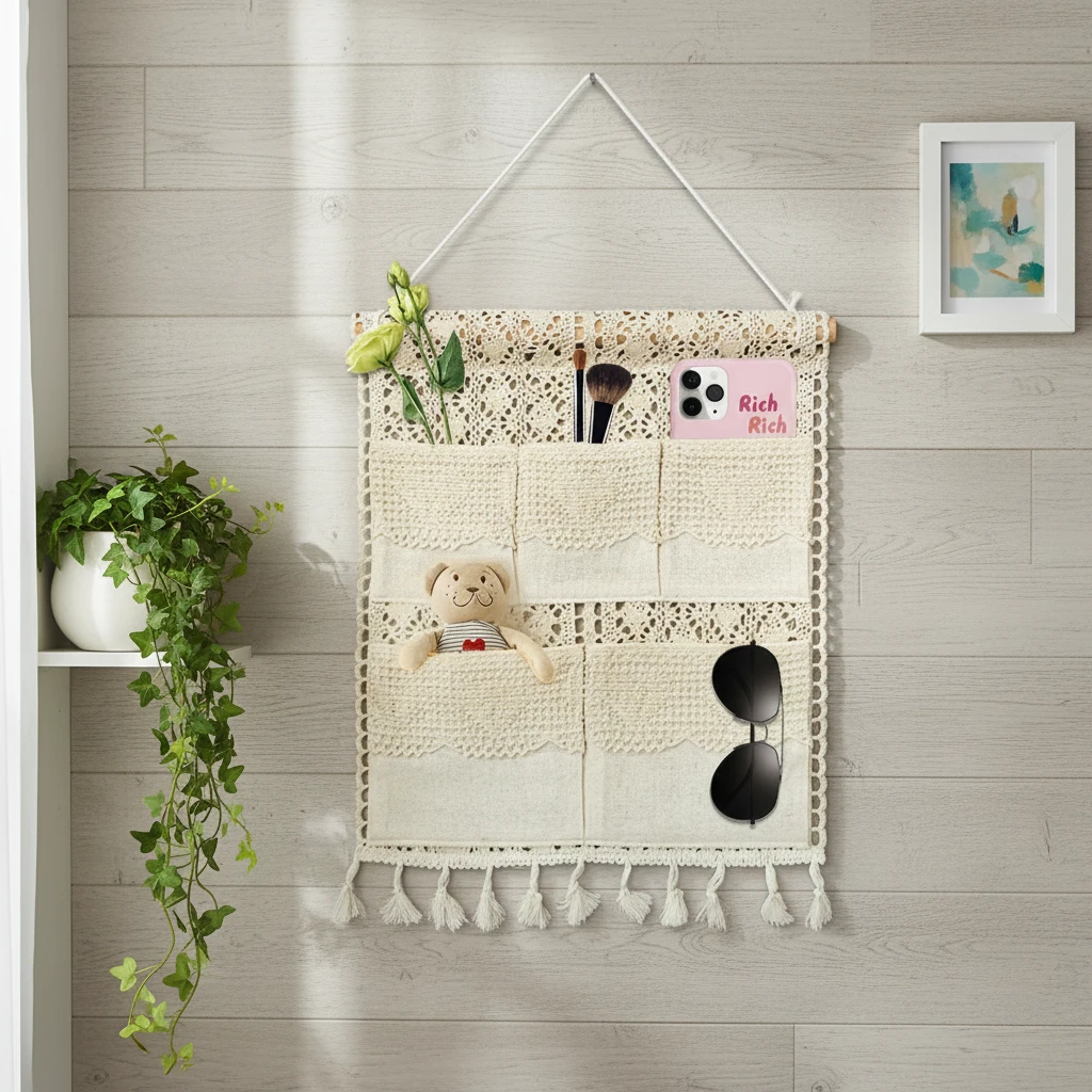 516【30*40cm】挂墙收纳袋墙挂式壁挂袋子宿舍布艺储物门后挂袋