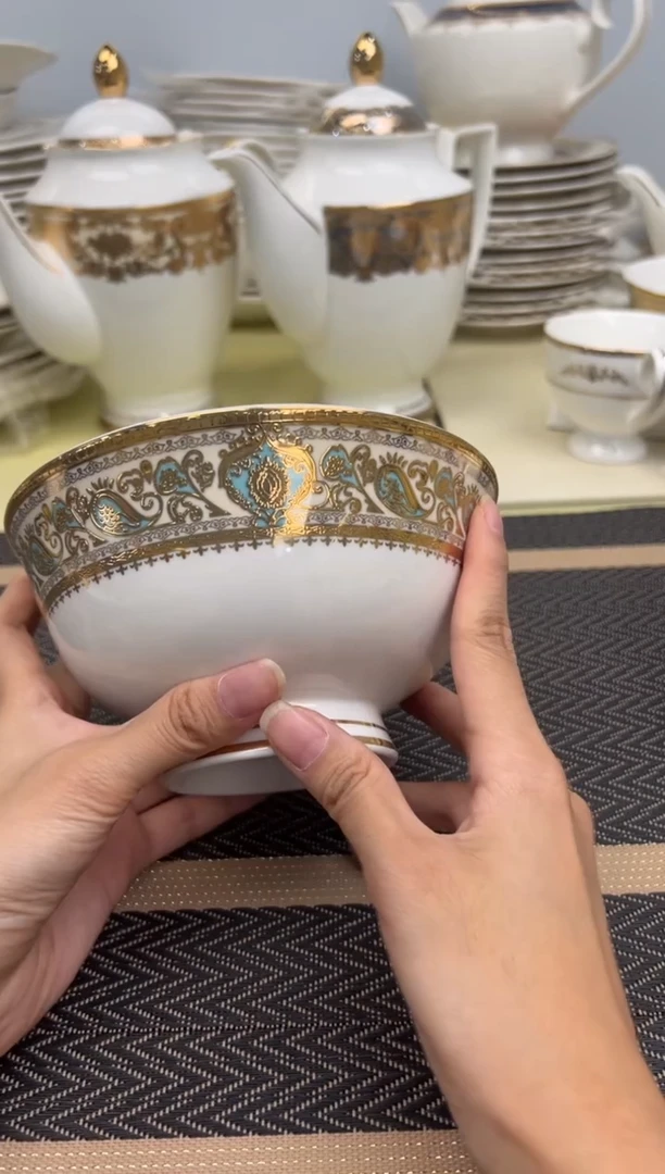 瓷片6寸高脚碗2个一单福利