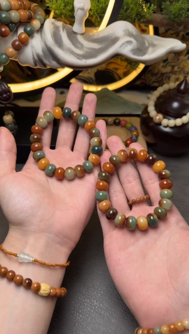 菩提根/象牙果手串敦煌苹果珠9*12