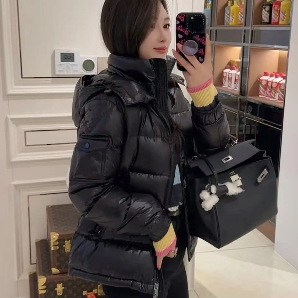 【情情】886女装休闲宽松连帽羽绒服白鸭绒保暖羽绒服