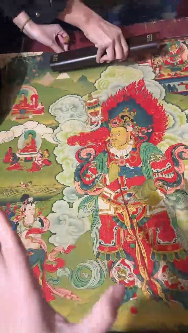 卷轴画龙妹的唐卡tk16