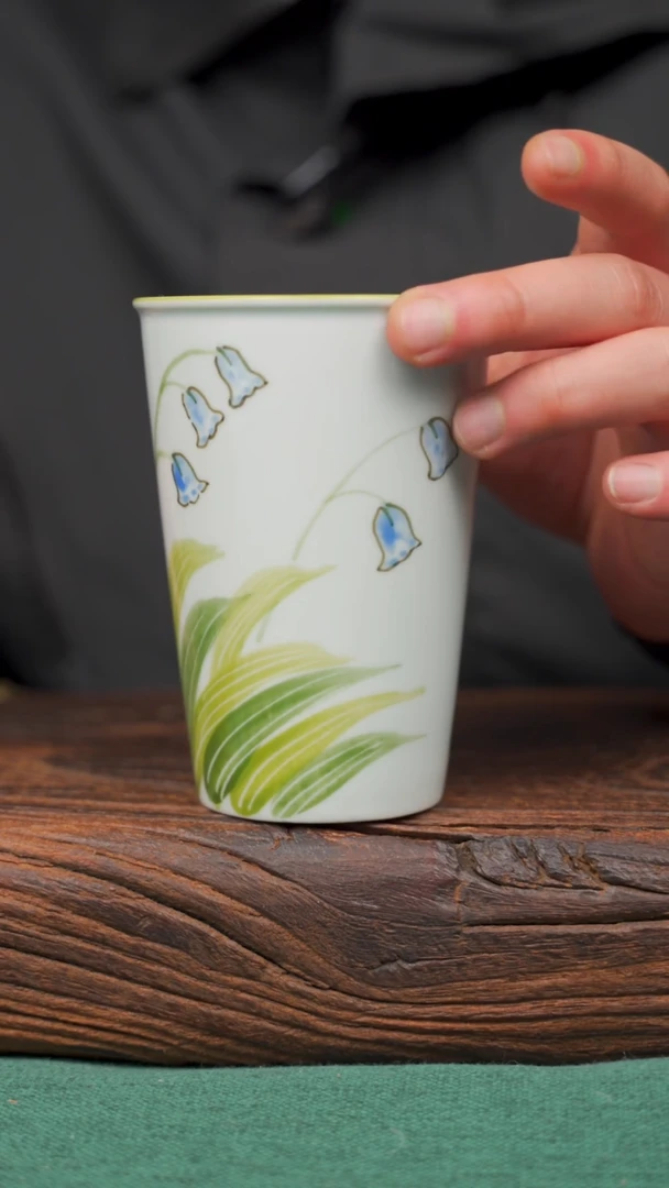 【闪购商品】瓷片200寻一缕瓷香杯釉下手工手绘瓷器