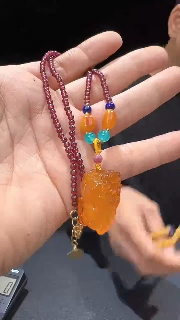 蜜蜡颈饰未镶嵌140多样性发一