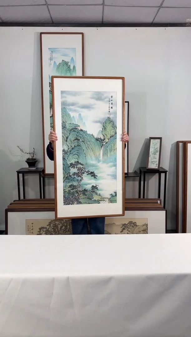 国画手绘*云山清韵*62*122cm
