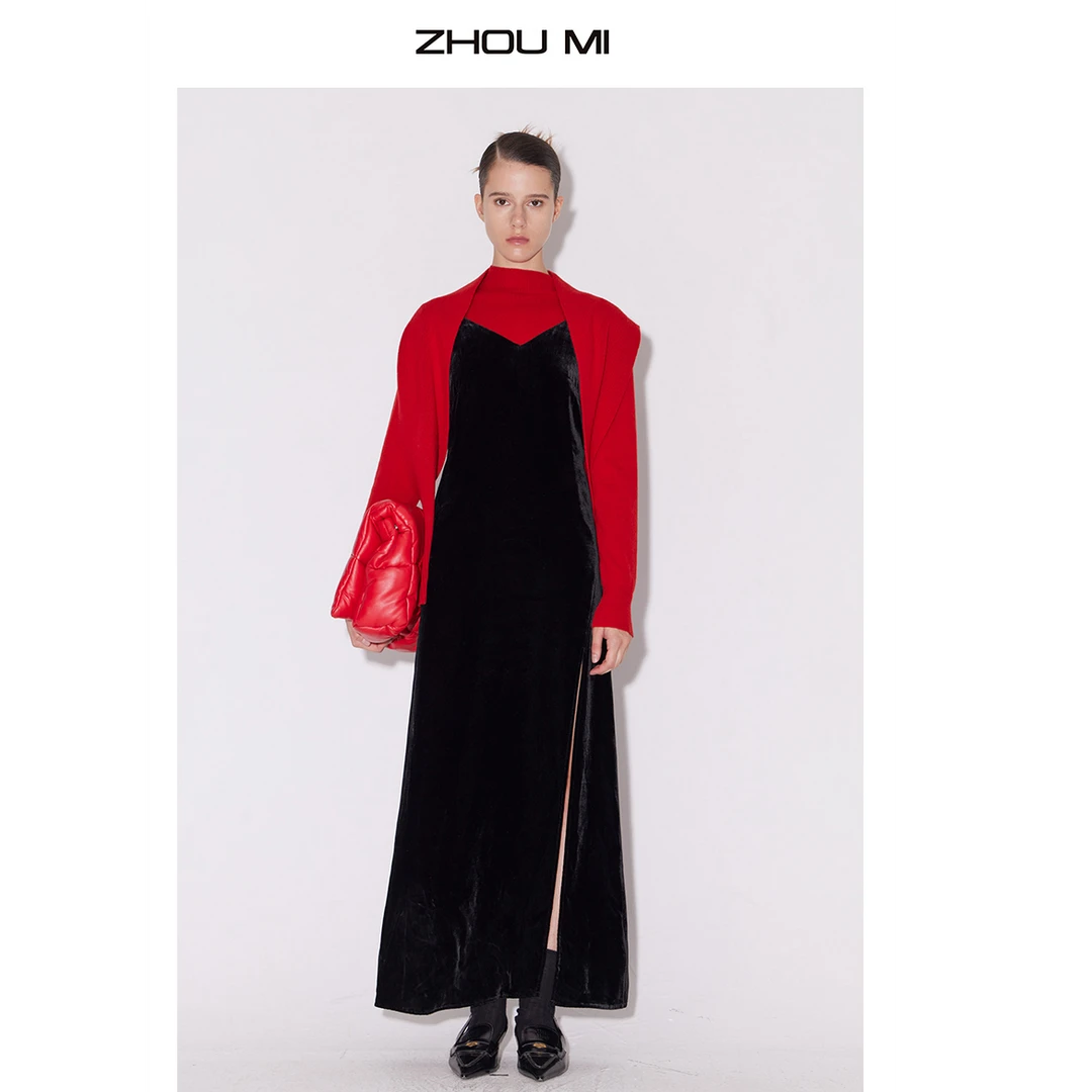 ZHOU MI 年会高光真丝吊带裙 ZS30032