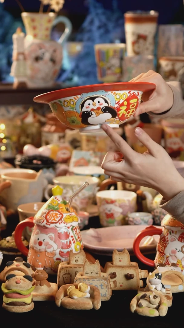 其他陶景德镇釉下彩手绘设计师款陶瓷