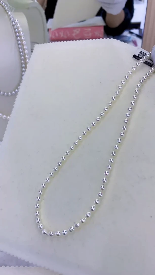 银S925镶嵌饰品海水珍珠5-6水滴满珠链