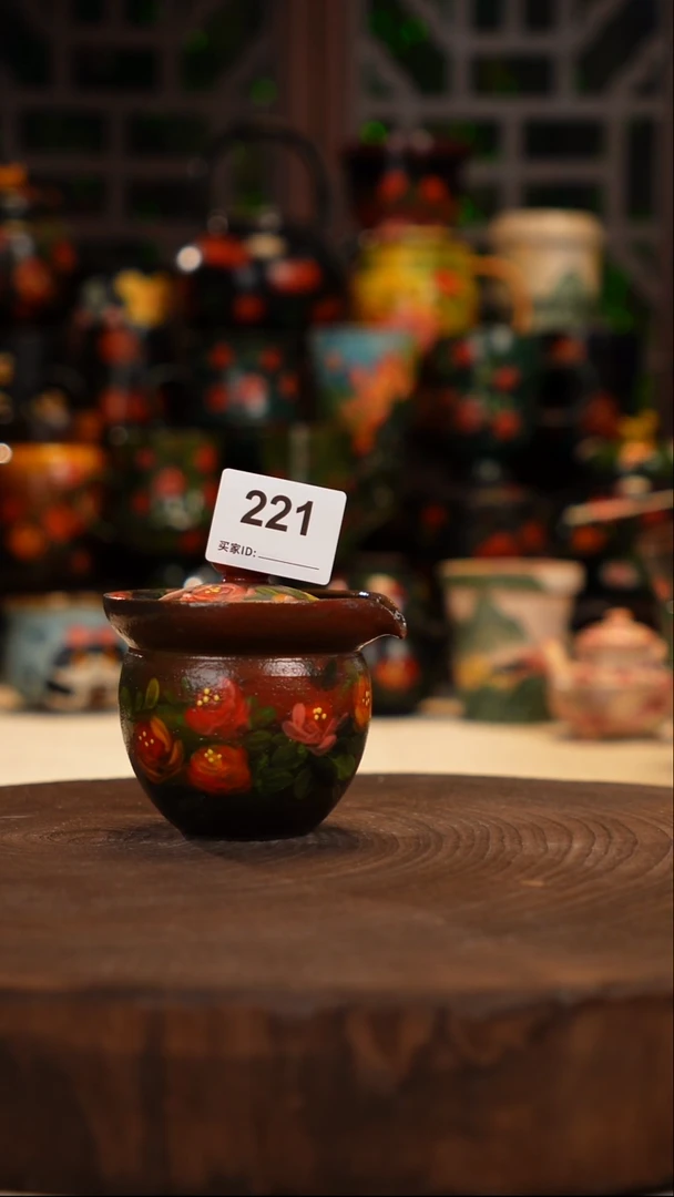 油画   手绘釉下彩杯子221