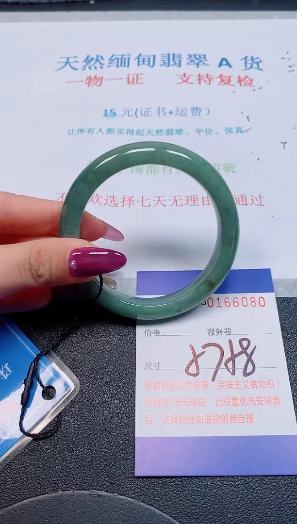 未镶嵌手镯翡翠天然缅甸翡翠166080