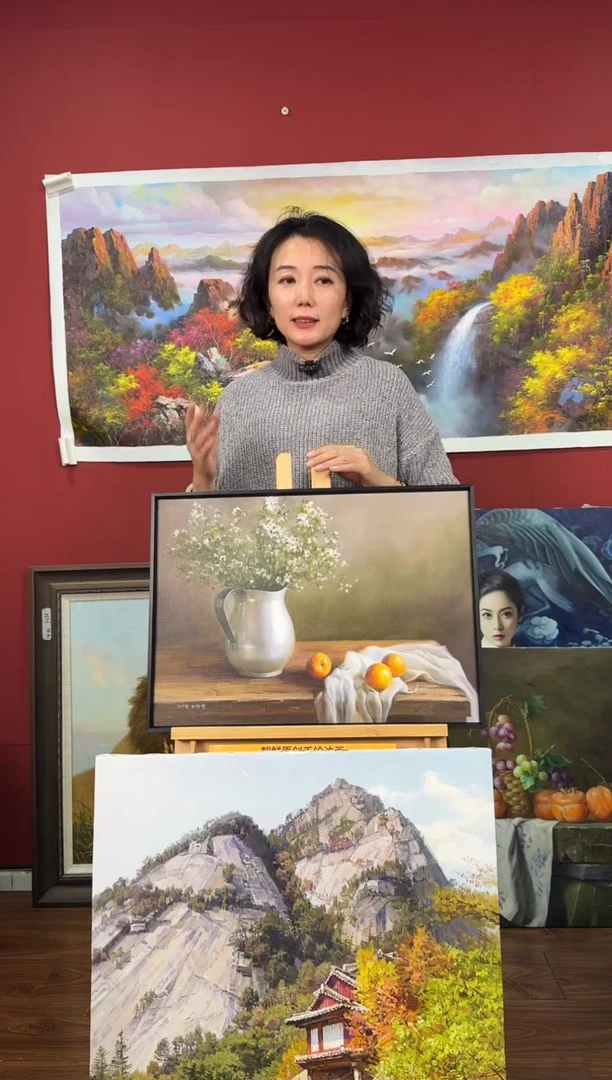 油画【8号】约53*35cm丨朝鲜原创纯手绘孤品油画丨顺丰包邮