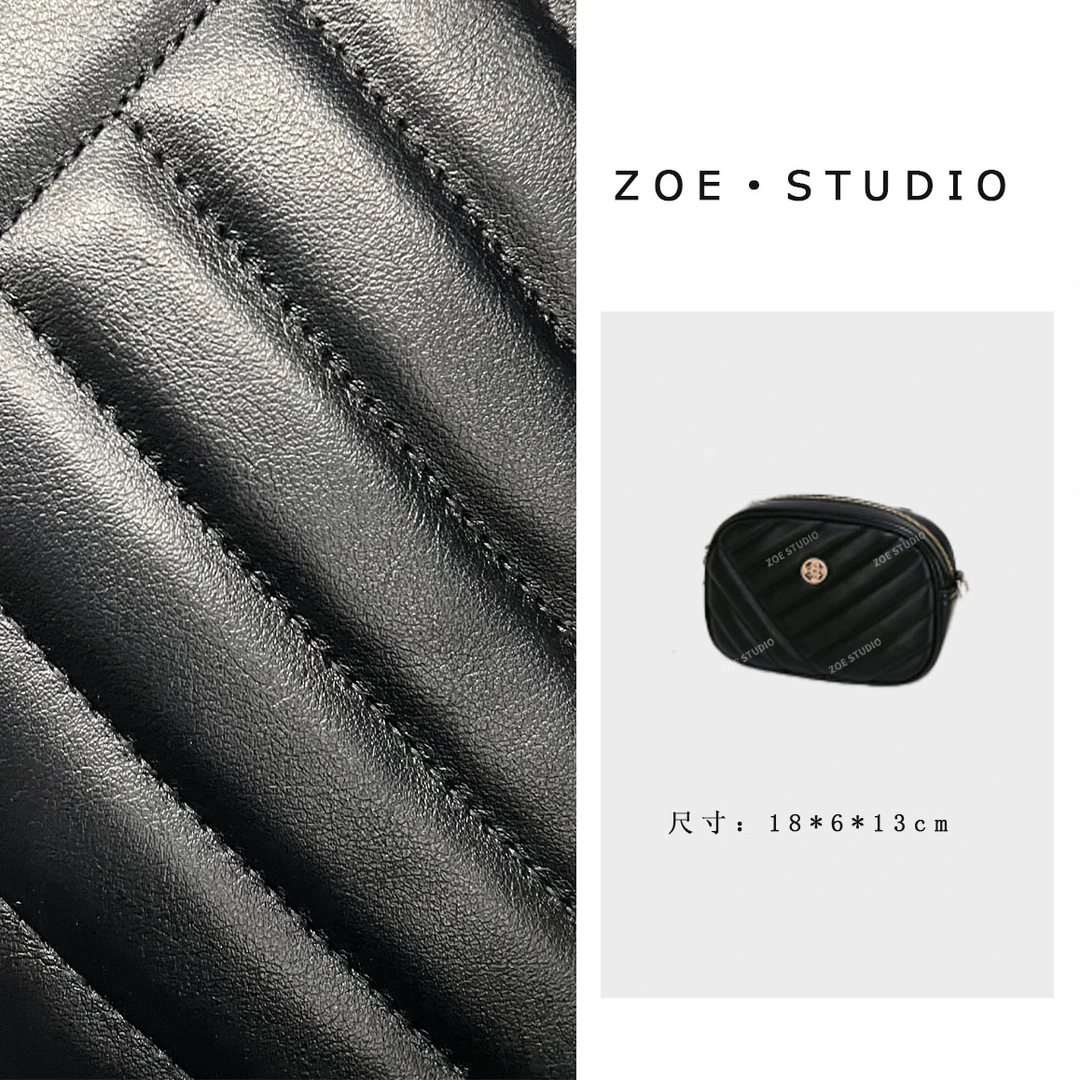 【佐伊甄选】GQ-25804-黑色轻奢女士时尚百搭小众单肩腋下挎包拼色