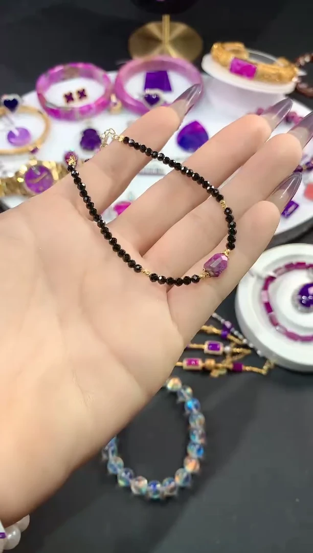 苏纪石（舒俱来）18K金镶嵌.手链