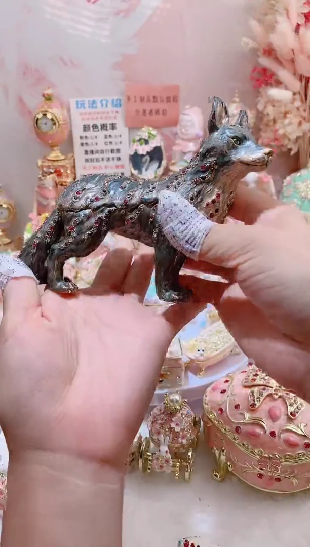 珐琅彩首饰盒摆件