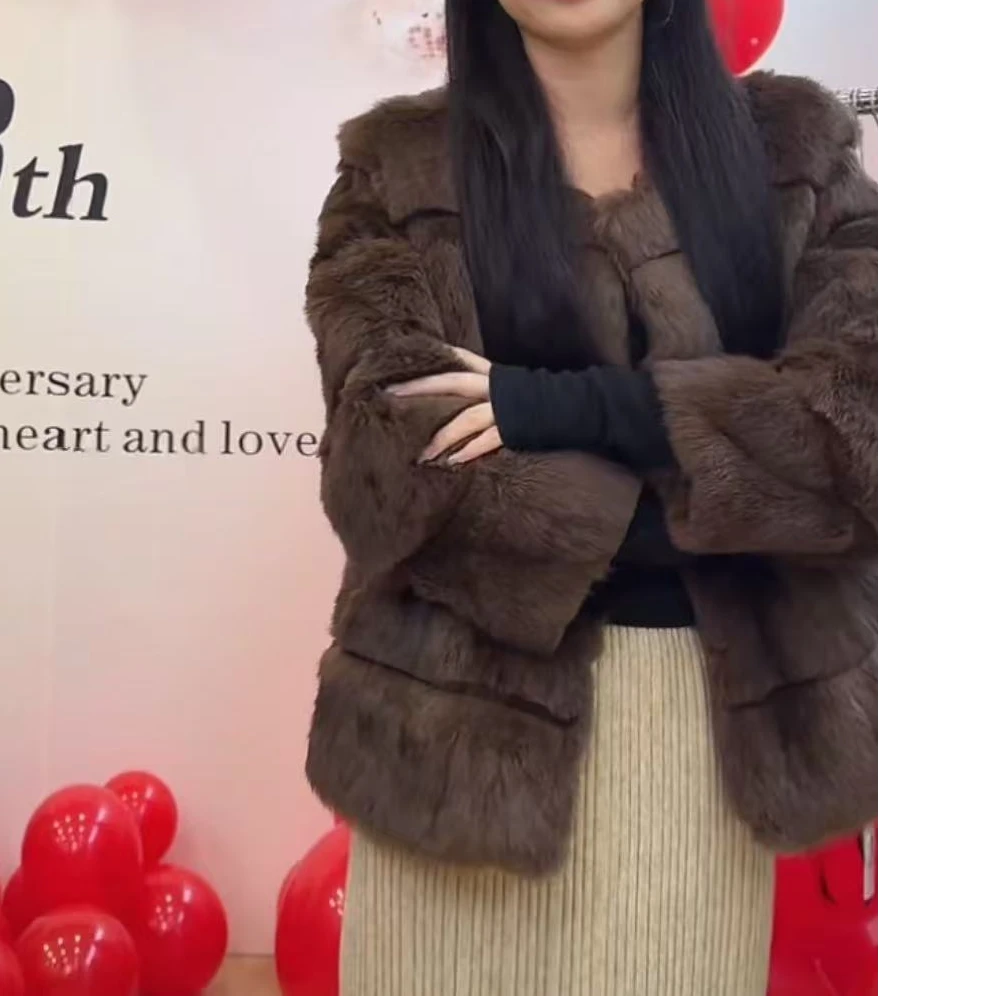 【苏兰文】氛围感高定轻奢气质毛毛外套-123456