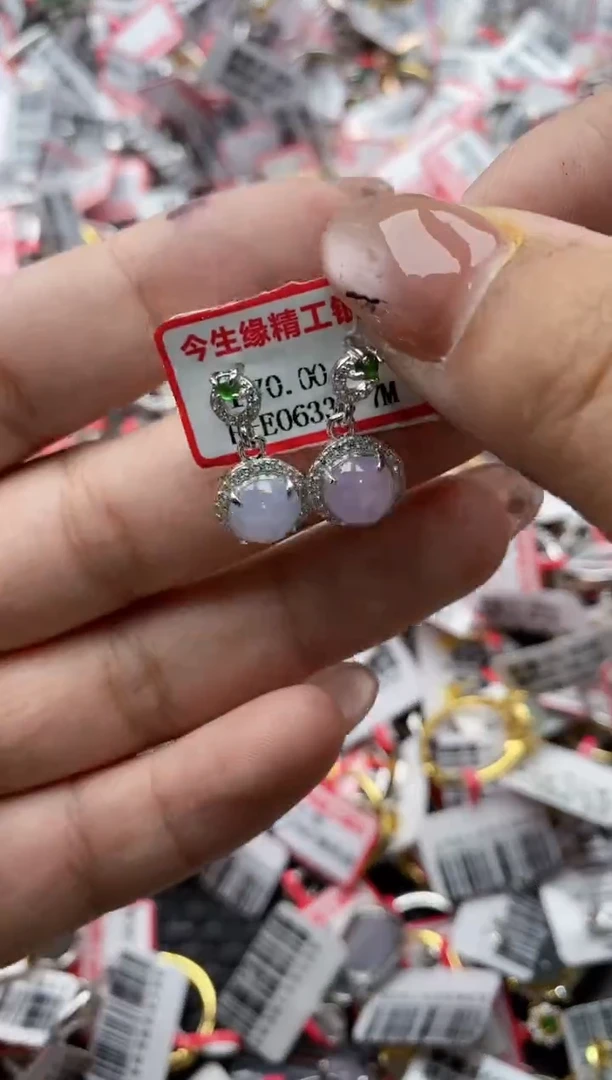 【闪购商品】翡翠戒指银S925镶嵌66666---9