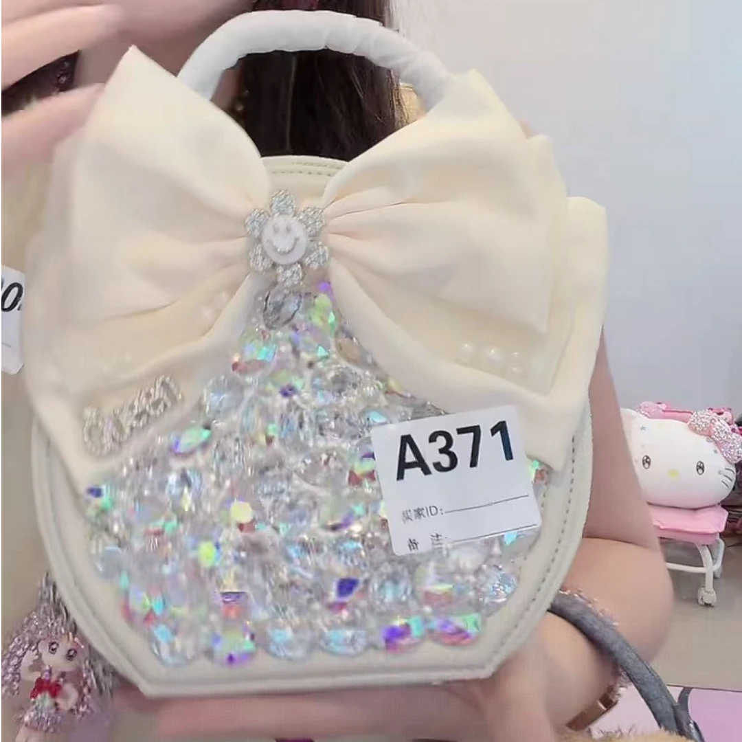 格格家新款定制女包满钻圆饼7445