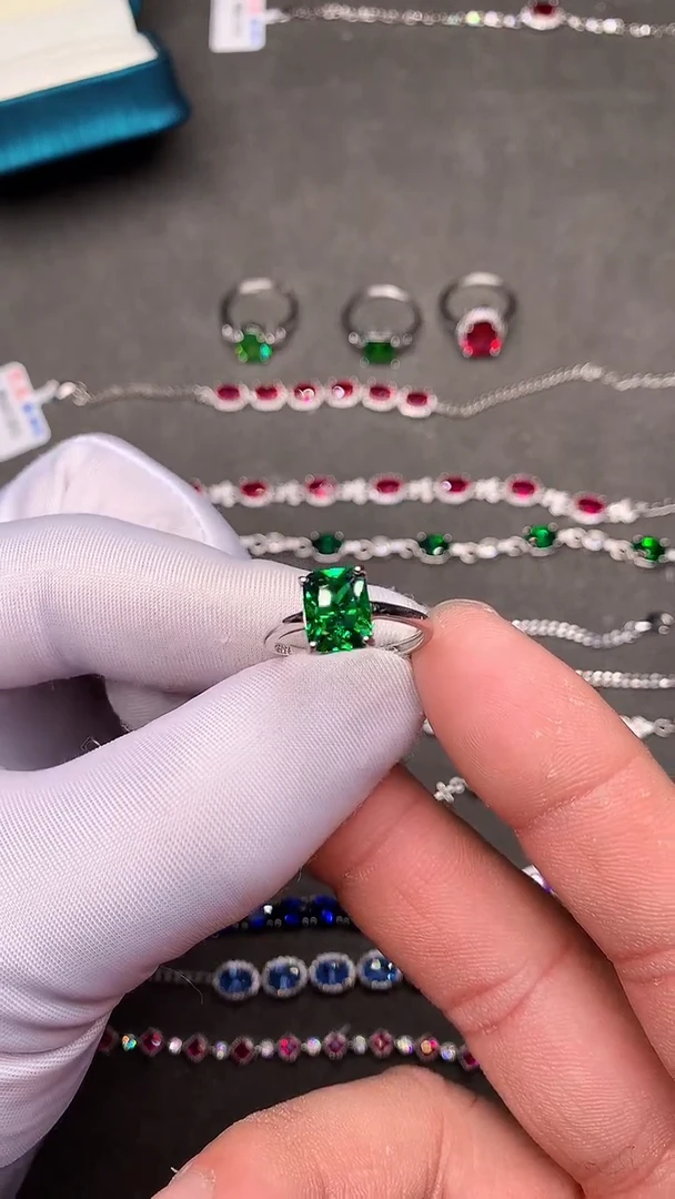 【闪购商品】透辉石戒指银S925镶嵌.....