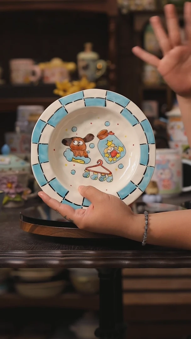 摆件景德镇釉下彩绘设计师款式陶瓷