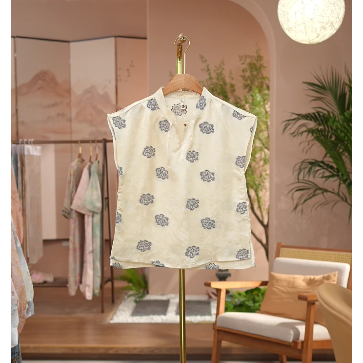 《 云深幽兰-短袖》新中式提花国风时尚休闲防晒透气短袖