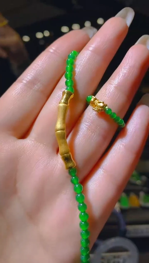 【闪购商品】翡翠手链银S925镶嵌062（多样性发货）两件套