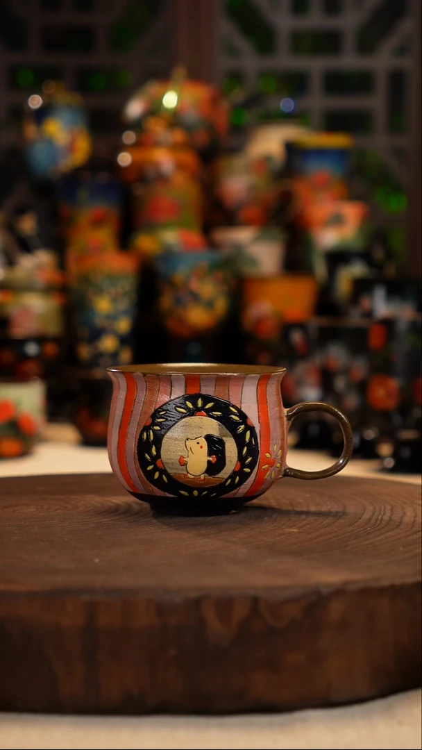 油画    釉下彩   杯子