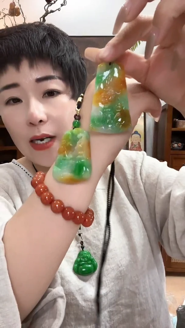 吊坠(赠链)合金翡翠235