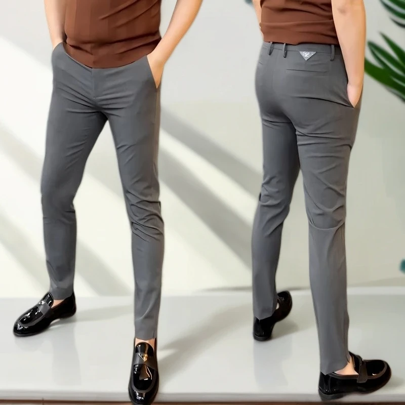 2025夏季新款男士休闲裤百搭商务时尚潮男通勤外穿舒适凉爽男裤子