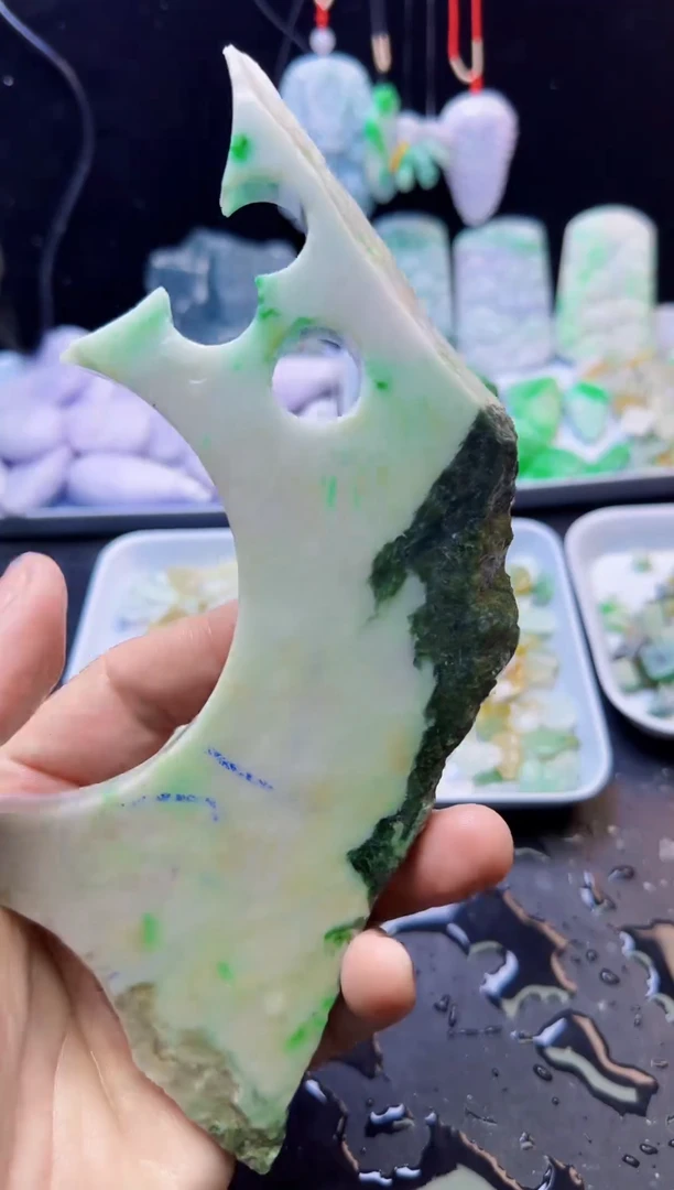 翡翠未镶嵌颈饰阳**露082天然A货翡翠