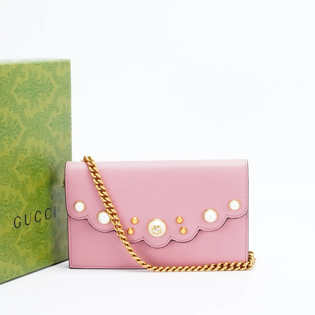 链条包woc波浪花边珍珠铆钉款【白菜】BG23007305