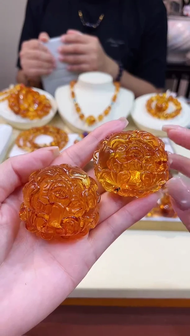 琥珀颈饰未镶嵌多样性发一