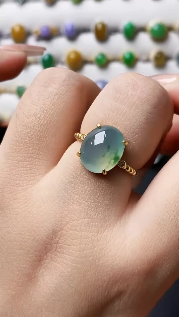 银S925镶嵌戒指翡翠1326