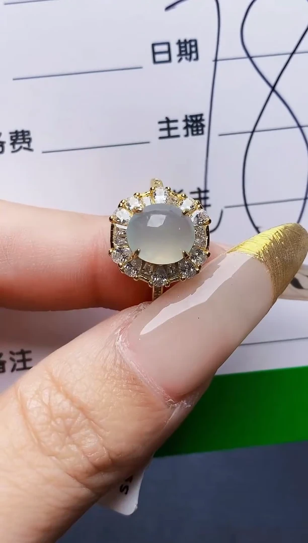 银S925镶嵌戒指翡翠1471