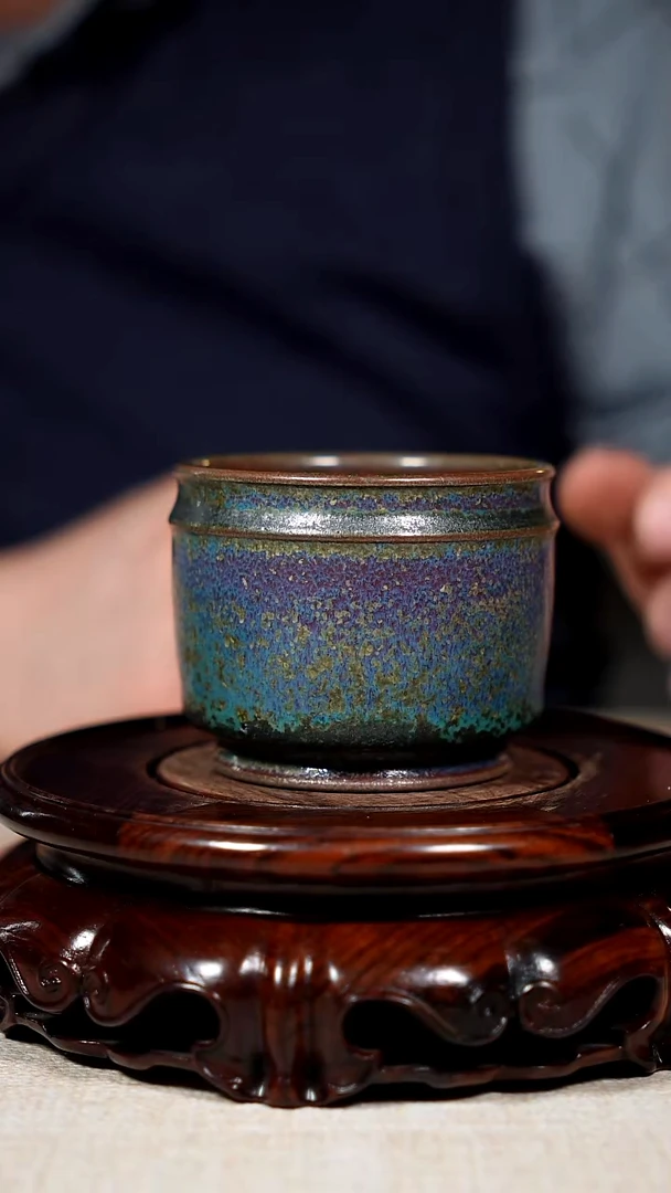 杯子瓷二级钧窑茶器摆件