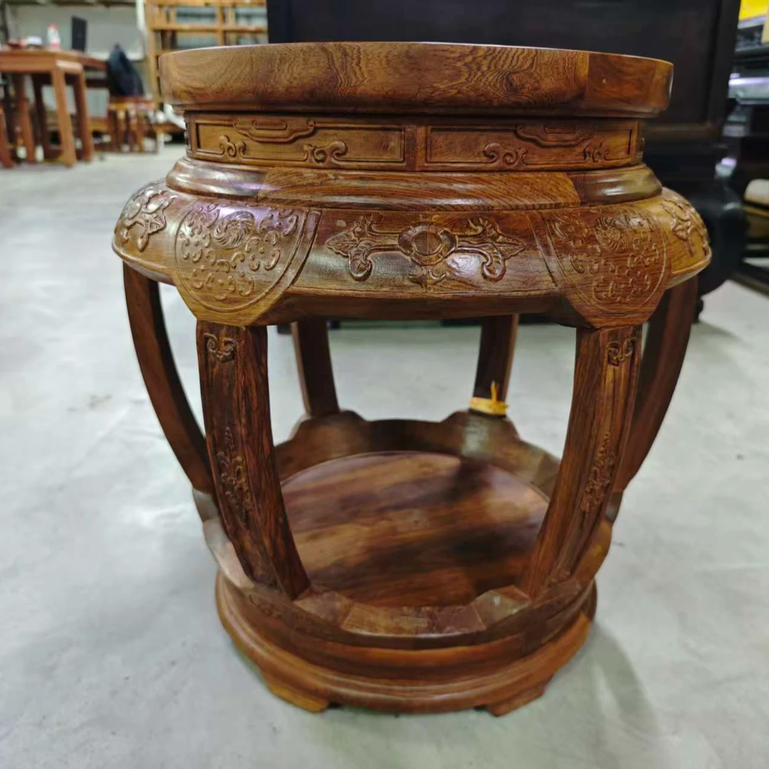 YD02MK-172068玉璧纹圆凳 黄檀属（拍）