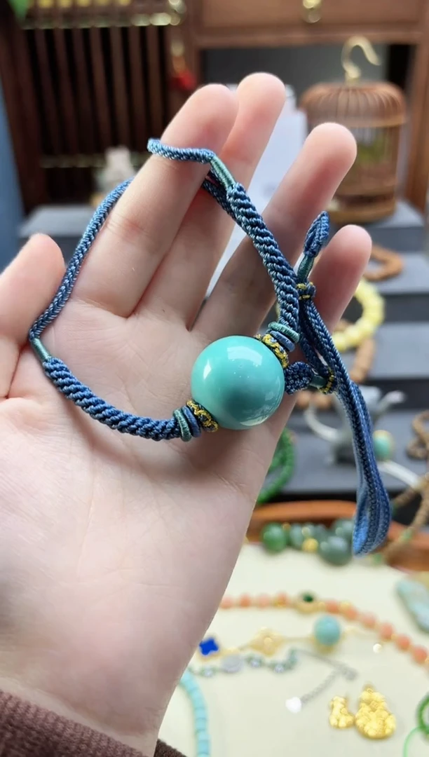 未镶嵌绿松石颈饰松石单珠吊坠WY