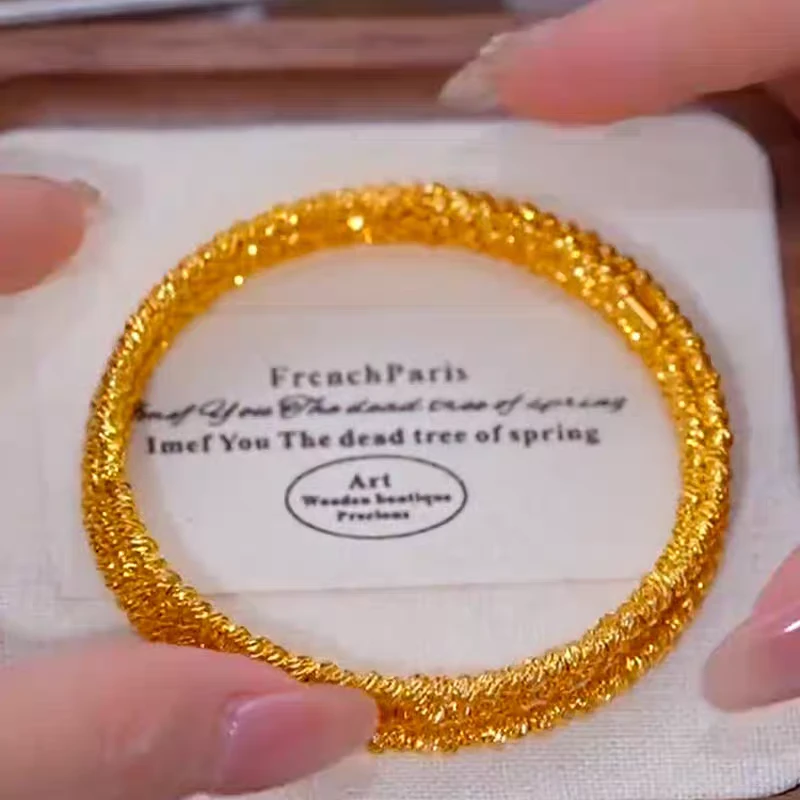 铜合金手镯 爆款蹦迪开口手链女小众网红超仙手镯转运珠记忆手环