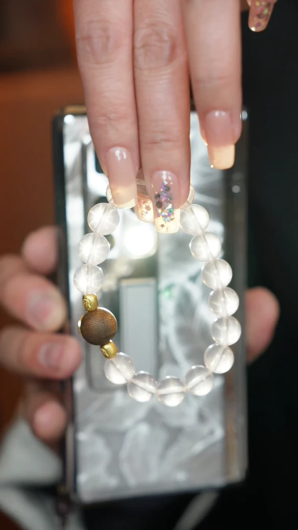 【闪购商品】水晶手绳未镶嵌非金属 粉六芒