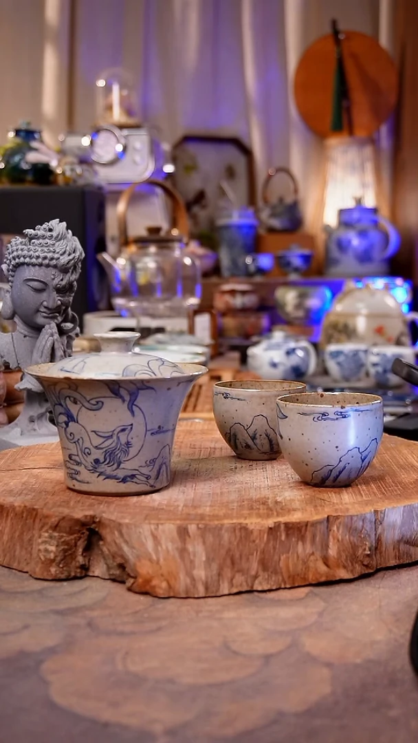 杯子九尾狐手工手绘手工手绘