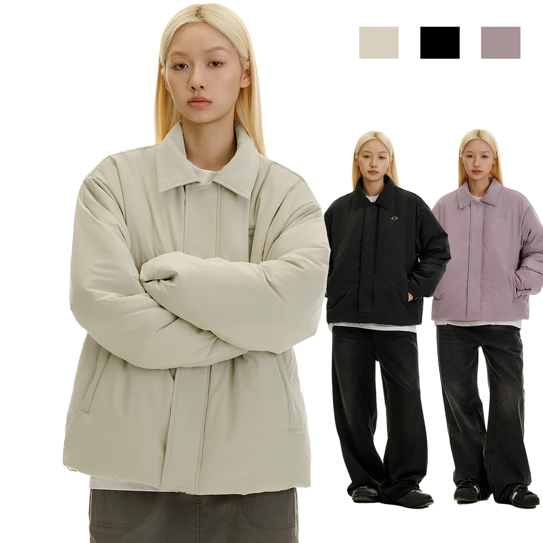 TGNS潮牌金属圆弧夹棉夹克男女运动美式休闲宽松保暖情侣棉衣外套