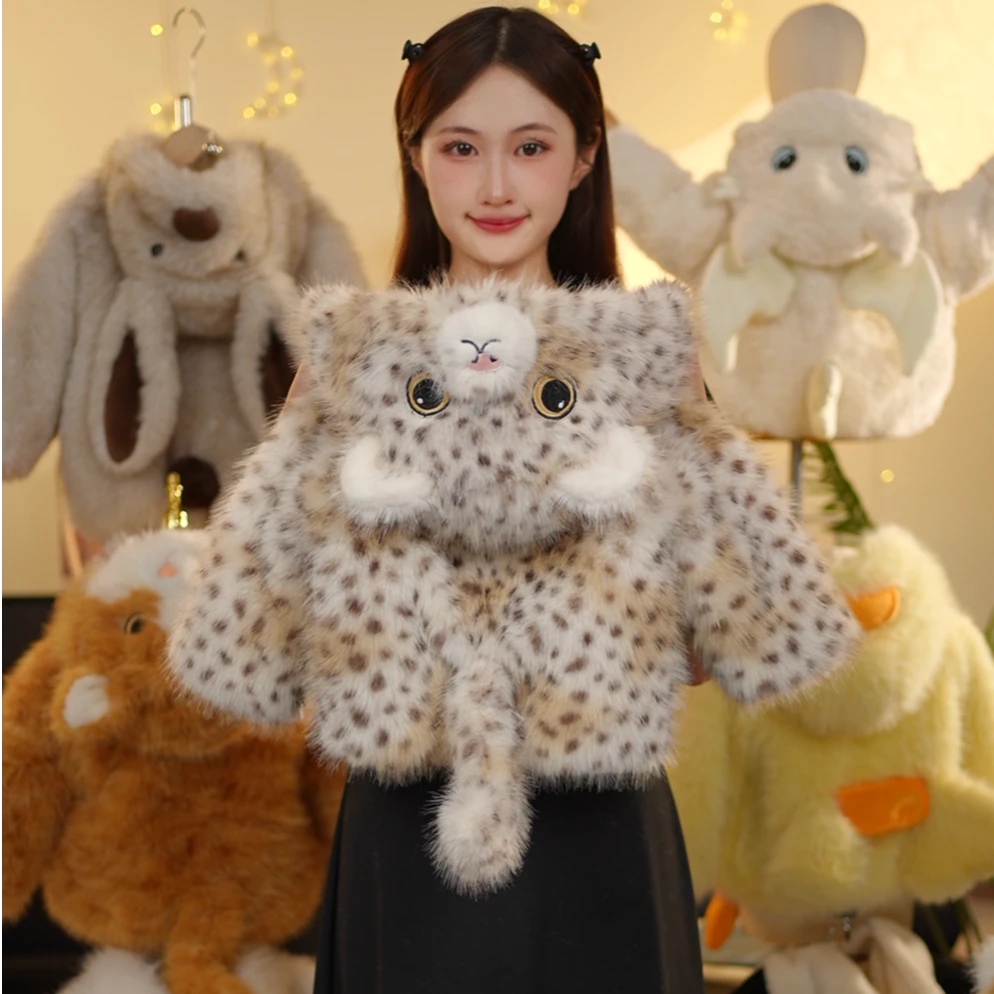 LW冬款毛绒毛茸茸萌宝奶萌小迷豹草草冬季保暖短款加厚外套