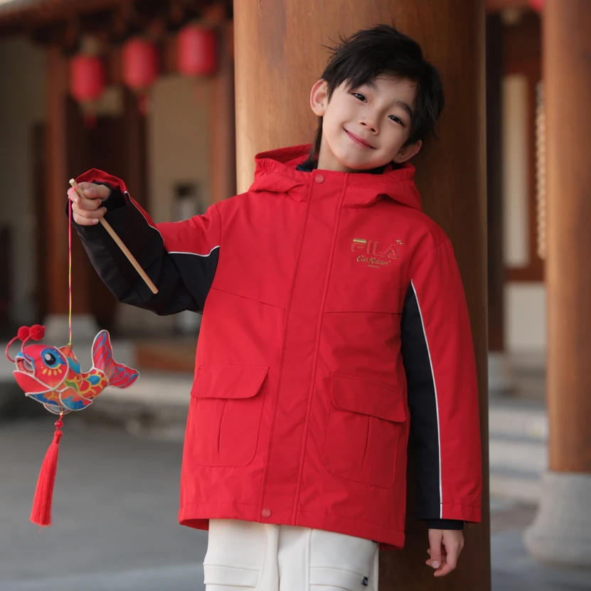 【斐乐儿童】反季特惠大童保暖羽绒两件套洋气时髦女童装K12B514904