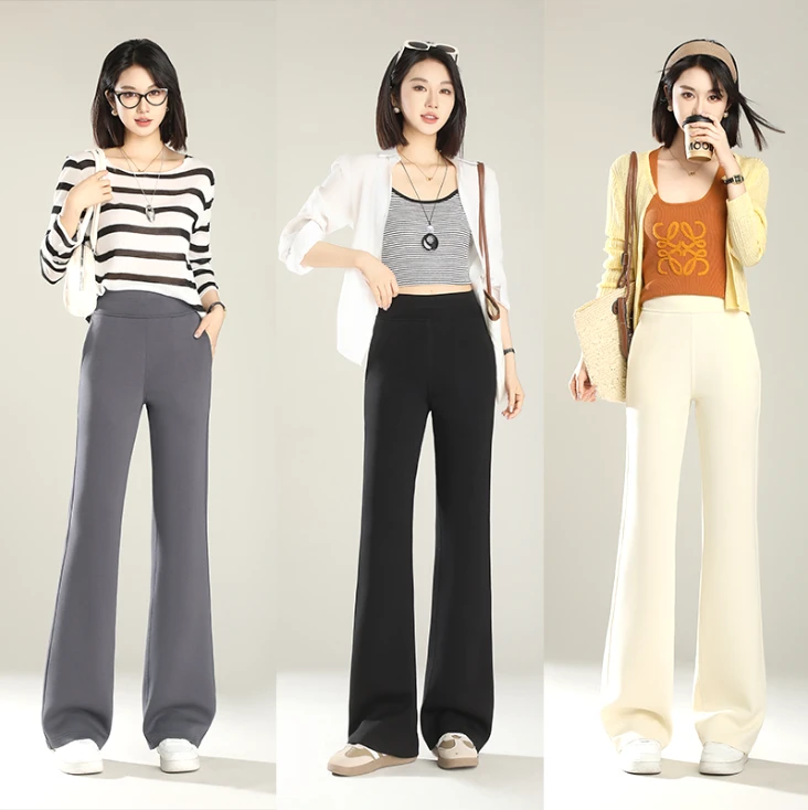 2025小个子新款显瘦云朵紫薇裤窄版筒喇女裤